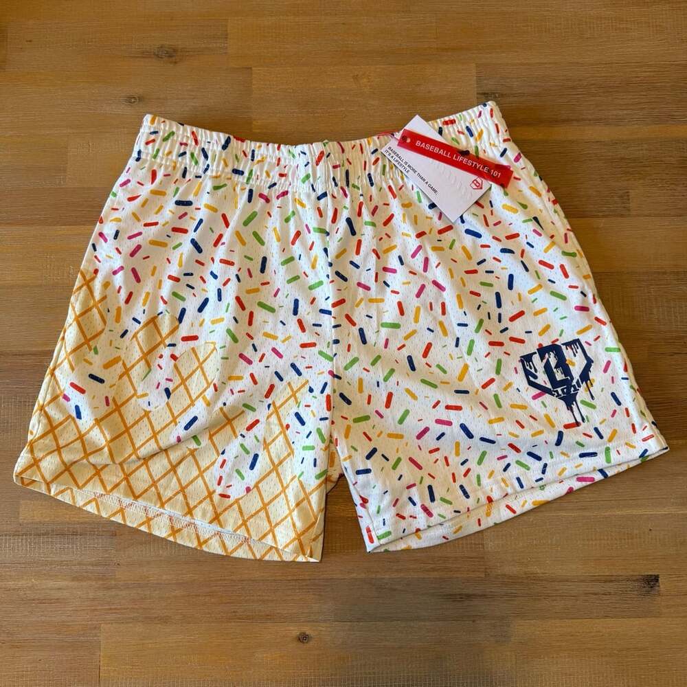 Baseball Lifestyle 101 Ice Cream Shorts Size S Vanilla